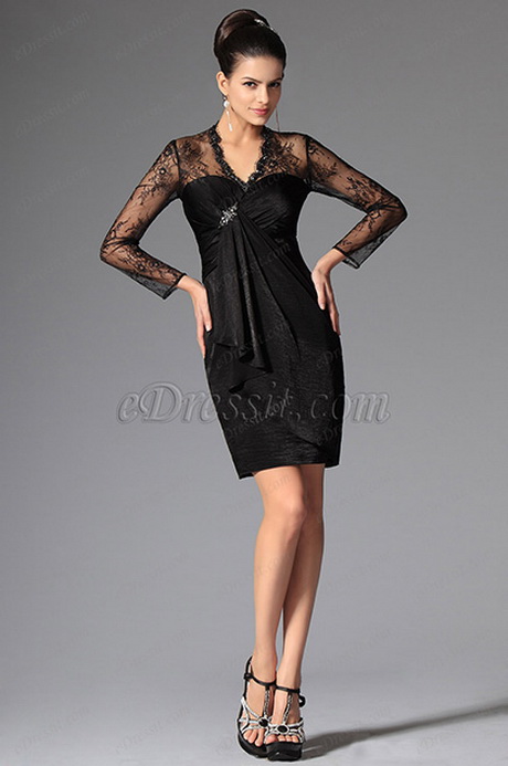 Robe noire longue dentelle