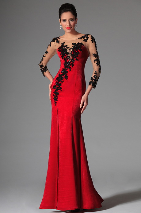 Robe soirée longue rouge