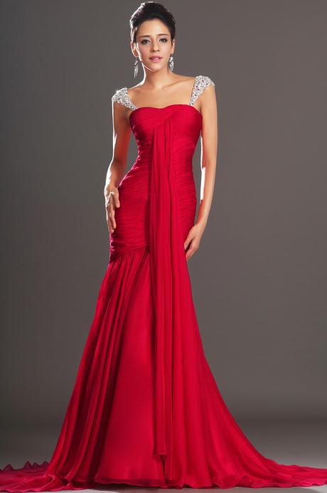 Longue robe de soirée rouge