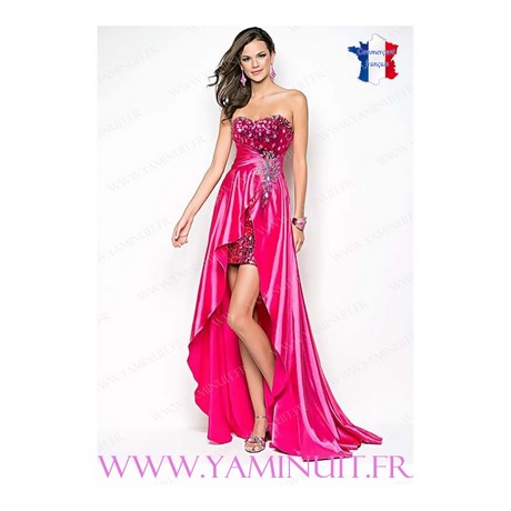 Robe asymétrique rose