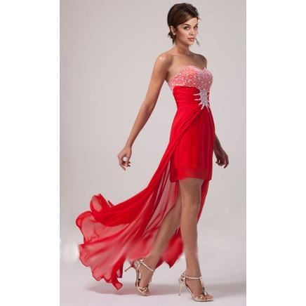 Robe asymétrique rouge