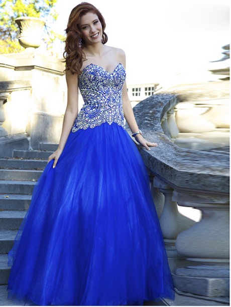 Robe bleu soirée