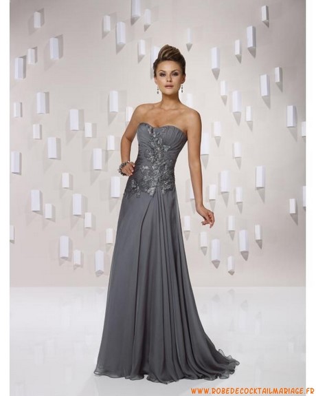 Robe cocktail grise pour mariage