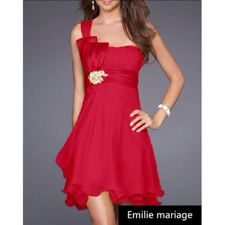 Robe cocktail mariage rouge