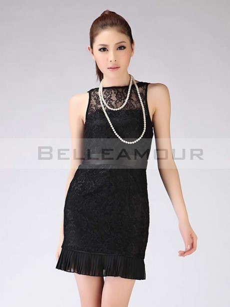 Robe cocktail noire courte