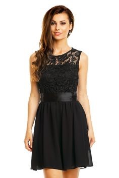 Robe cocktail noire courte