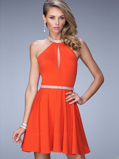 Robe cocktail orange