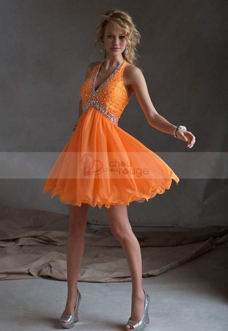 Robe cocktail orange