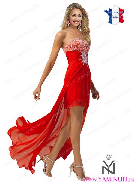 Robe cocktail rouge courte