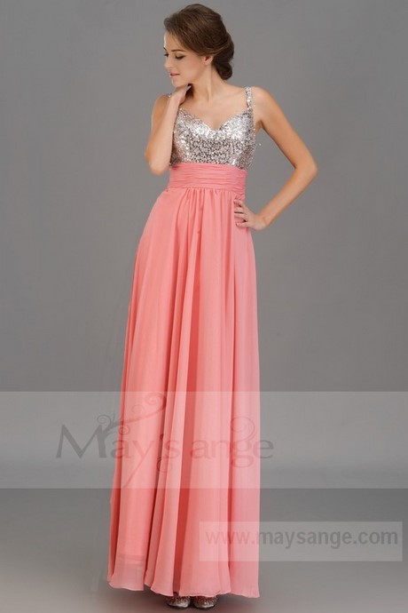 Robe corail longue