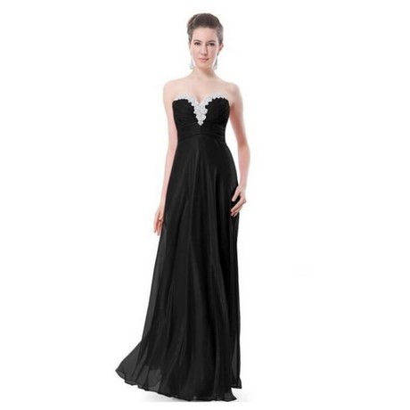 Robe de bal noire longue