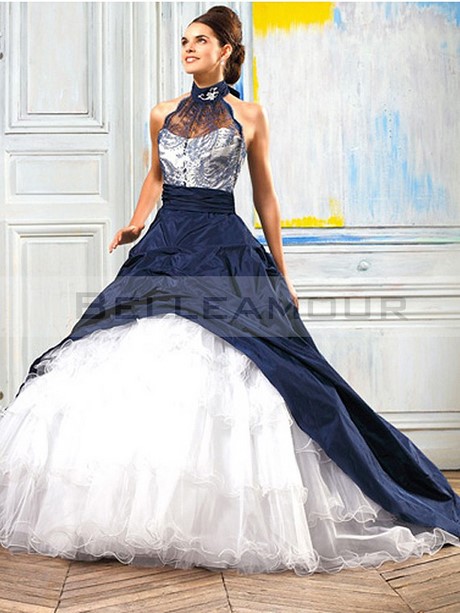 Robe de mariée bleu