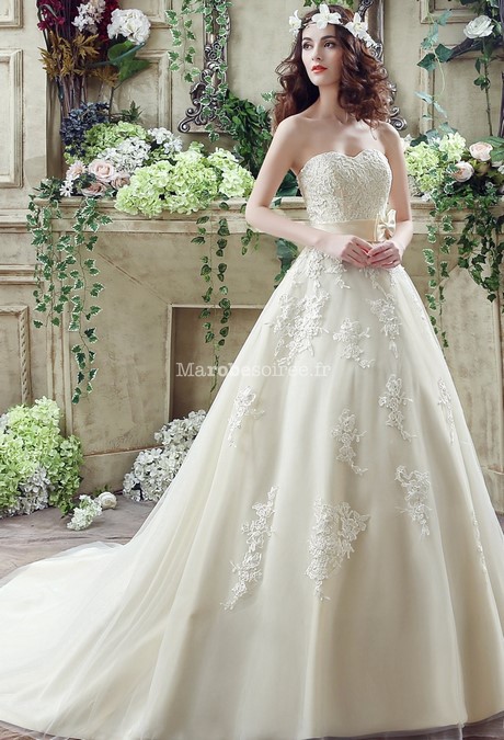 Robe de mariée de princesse de luxe