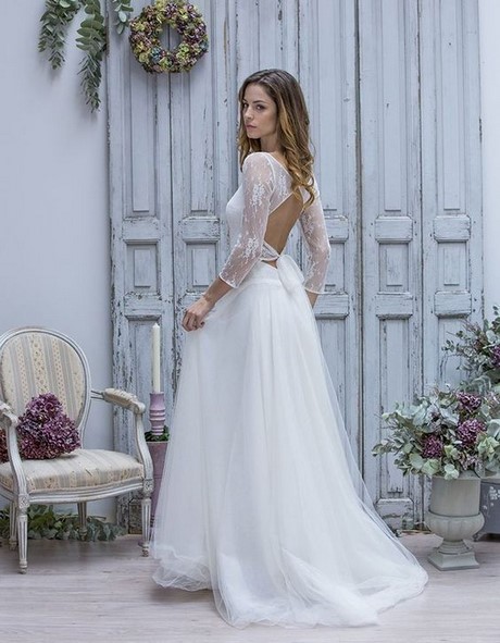 Robe de mariée manche longue dentelle