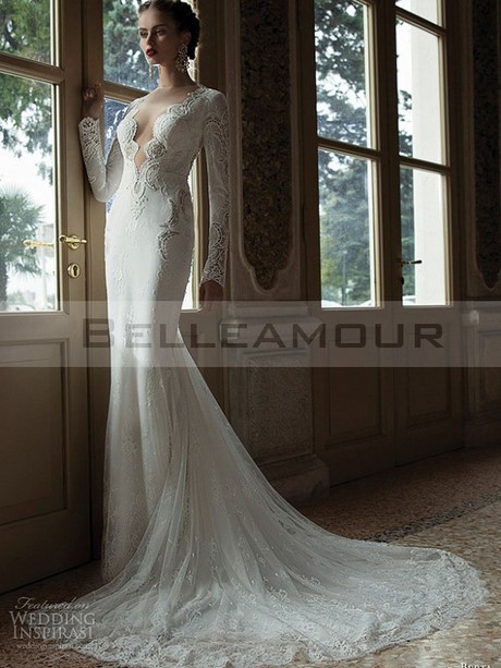 Robe de mariée manche longue dentelle