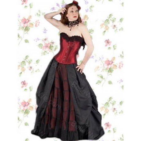 Robe de mariée noire et rouge