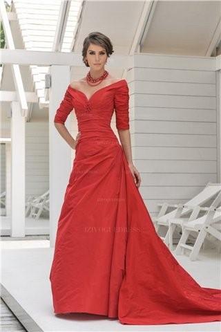 Robe de mariée princesse rouge