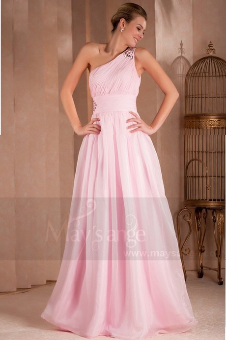 Robe de soirée longue rose