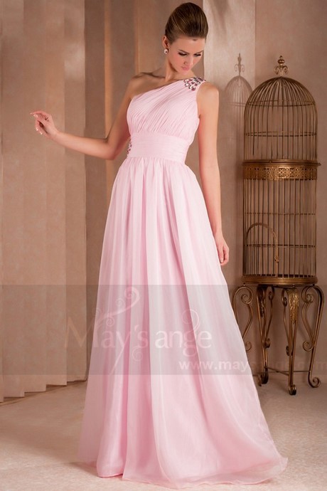 Robe de soirée longue rose