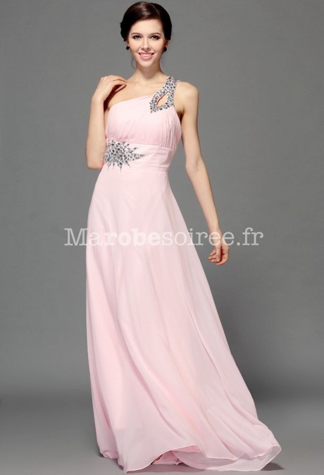 Robe de soirée longue rose