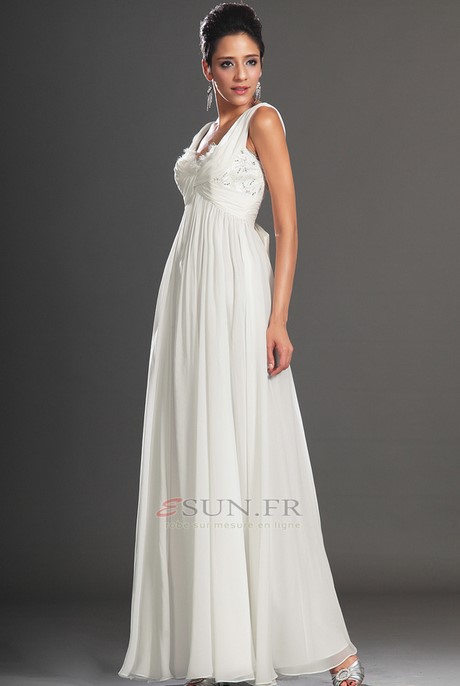 Robe ete blanche longue