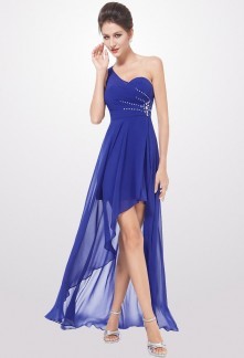 Robe longue bleu electrique