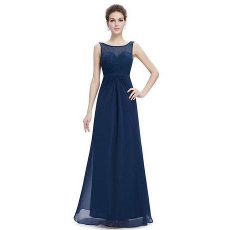 Robe longue bleu marine