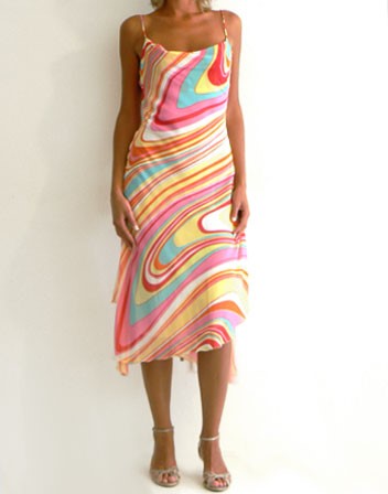 Robe longue colorée
