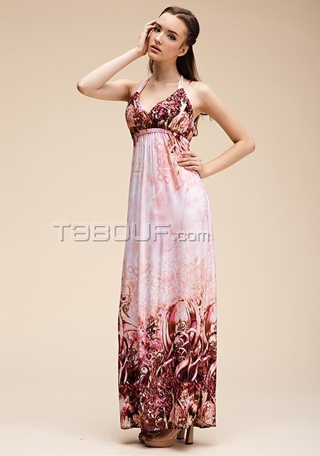 Robe longue colorée