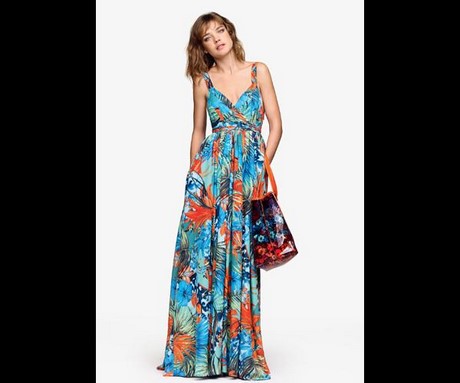 Robe longue colorée