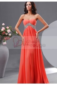 Robe longue corail