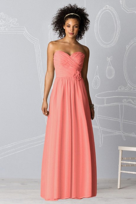 Robe longue corail