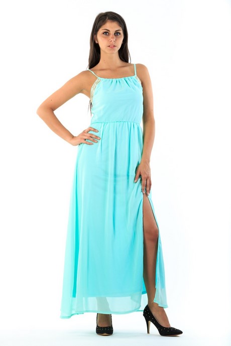 Robe longue couleur