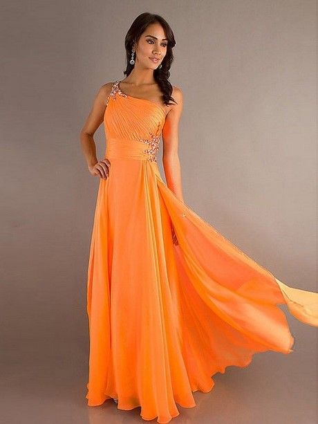 Robe longue orange