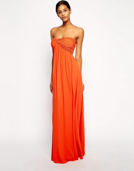 Robe longue orange