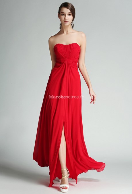 Robe longue soirée rouge