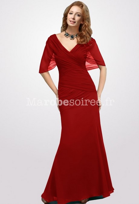 Robe manche longue rouge