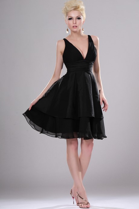 Robe noire de soirée courte