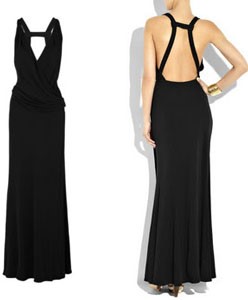 Robe noire longue fluide