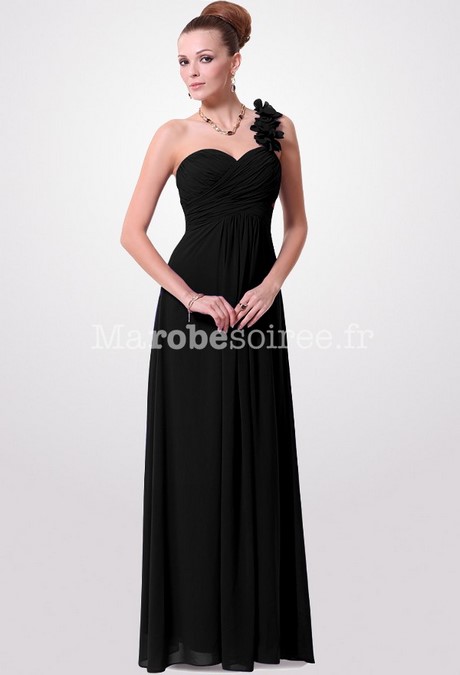 Robe noire longue fluide