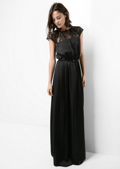 Robe noire longue fluide