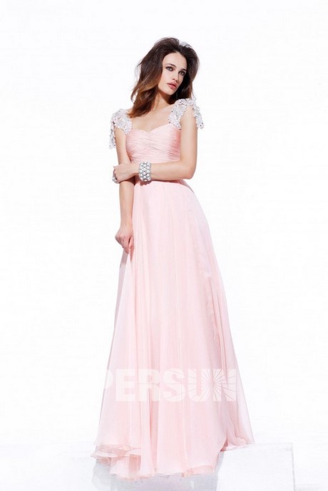 Robe rose pale longue