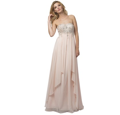 Robe rose pale longue