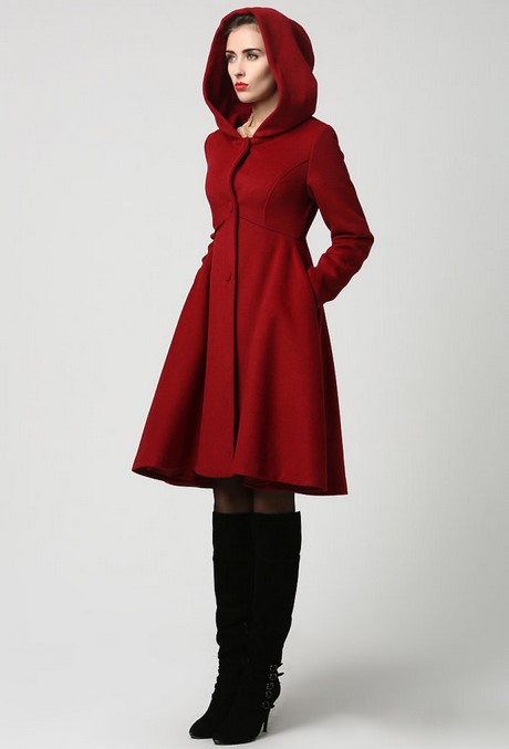 Robe rouge d hiver