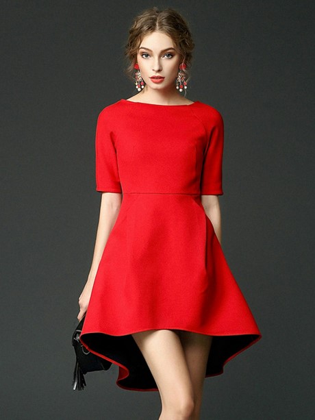 Robe rouge manche longue