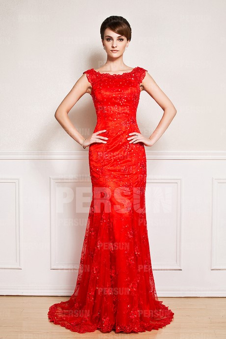 Robe rouge soiree mariage