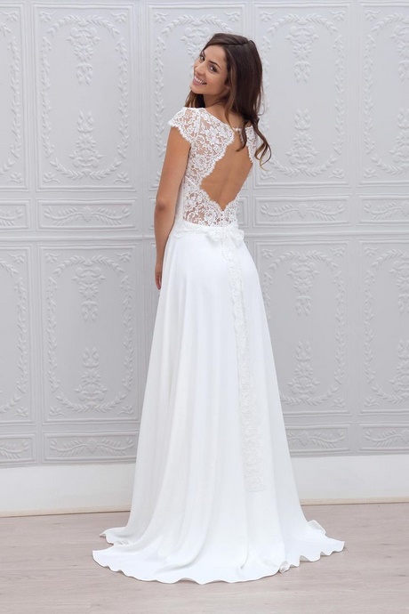 Robe blanche simple pour mariage