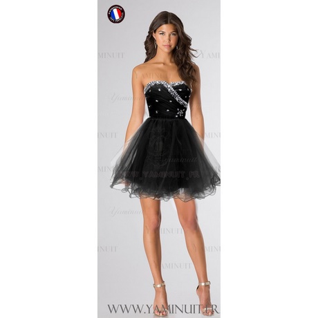 Robe de cocktail courte noire et blanche