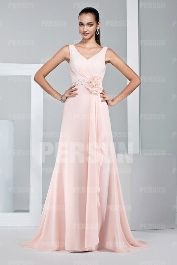 Robe longue rose mariage