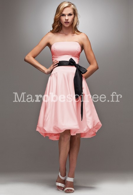 Robe rose et noir soirée